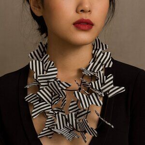 Aritsan Nita Angeletti OOAK Modernist FLUTTERING BUTTERFLIES NECKLACE